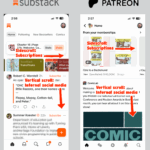 Patreon Substack compared
